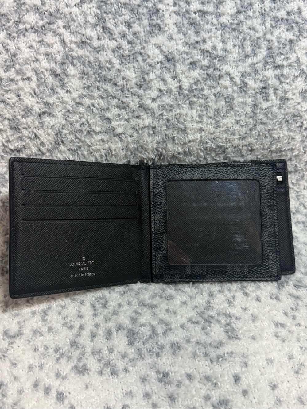 Men's Black Damier Graphite with coin pocket Bi-Fold Wallet - Louis Vuitton - Picture 5 of 6